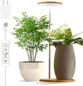 yadoker Plant Grow Light for Indoor Plant Bamboo Mini LED Grow Light GardenHeight AdjustableAutomatic Timer with 8/12/16 Hours