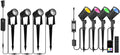 ZYAN 4 Pack Outdoor LED Landscape Spotlights with Sensor &amp 4 Pack 24W Smart Landscape Lights