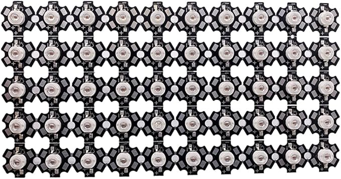 100pcs 3W High Power LED Diodes Cold Warm White Red Green Blue Yellow 660nm 445nm Plant Grow Light Source with 20mm Star PCB (Orange 600-605nm)