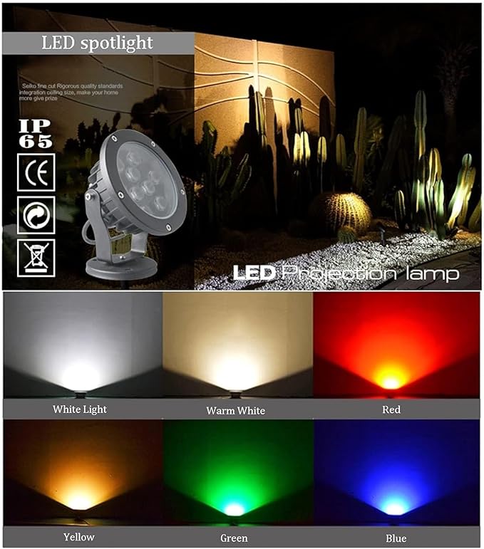 Outdoor Landscape Spotlights IP67 Waterproof Outdoor LED Spotlight - Spotlight Led Beam Light Long Distance Irradiation Narrow Beam Lamp AC 90-260V LED Outdoor Floodlig