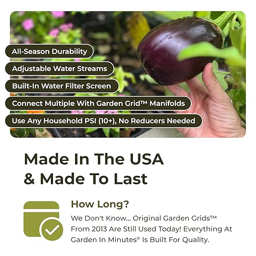 Garden Grid Watering System 4x8 | Garden Irrigation System for Garden Beds | Pre-Assembled Waters Every Plant 2-Min Setup USA-Made Lasts 5–10x Longer Than Drip Irrigation | Standard 44x88