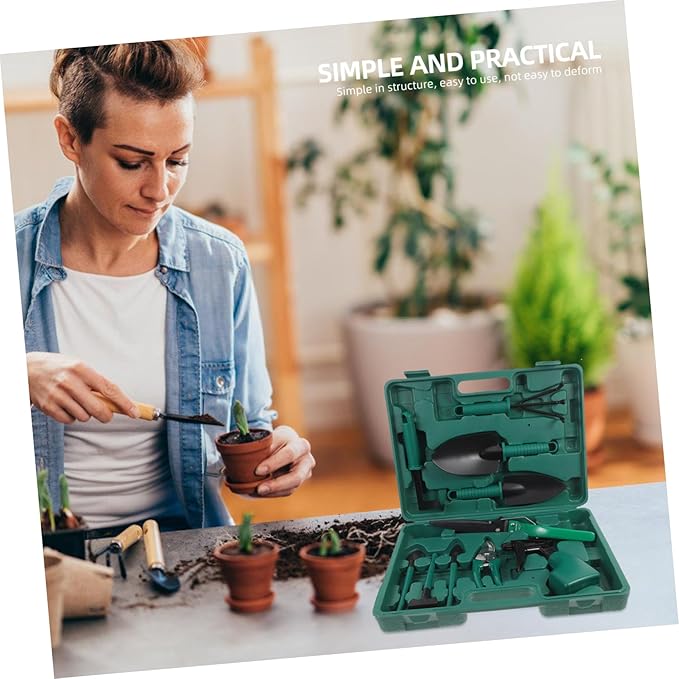 1 Set Portable Gardening Tools Set with Ergonomic Handles Includes Garden Tool Case for Planting Pruning and Soil Loosening Durable and Reliable Outdoor Supplies