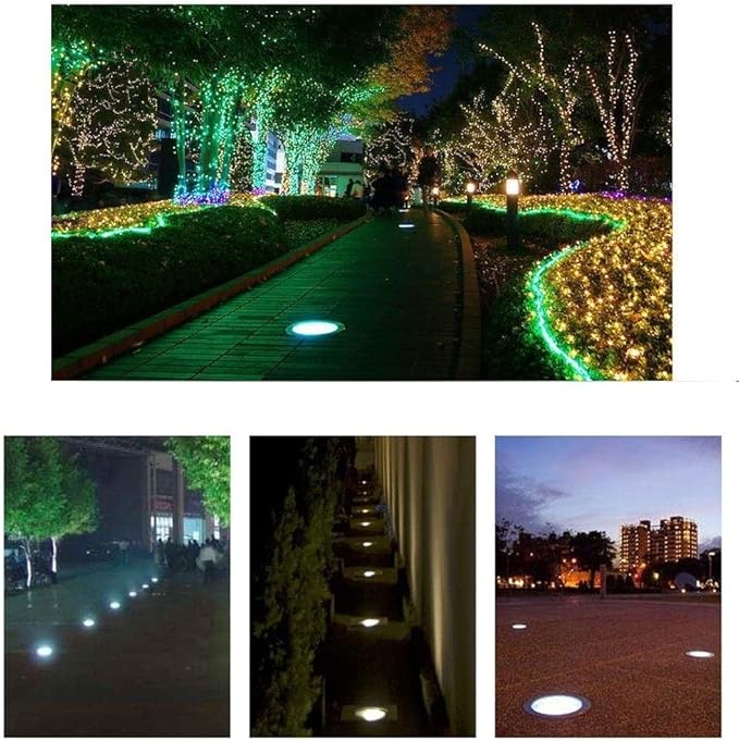 15W COB LED Buried Spotlight Embedded Underground Lamp Bright Lawn Landscape Garden Step Stairs Lawn Pathway Driveway IP65 Water-Resistant Fittings