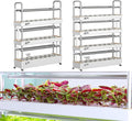 Indoor Garden Hydroponics Growing Sys-tem 48/64/90/120 Hole Hydroponics Tower Smart Hydroponic Garden with LED Light for Home OfficeClayPebbles-48holes