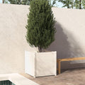 Solid Pinewood Garden Planter - Durable White Basket for Raised Bed Fencing Patio Walls &amp Garden Landscape - 27.6 in. Cages Steel Galvanized