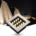 LED Landscape Lights - Outdoor Buried LightsTempered Glass Embedded Spotlight IP66 Waterproof One-Piece Optical Lens Ground Light Garden Courtyard Floor LampWhite-6W
