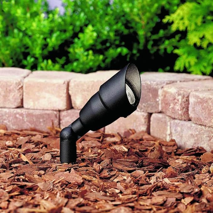 Kichler 7.5 Outdoor Accent Light in Textured Architectural Bronze 12V LED Adjustable Spotlight (7.5 L x 3 H) 15374AZT