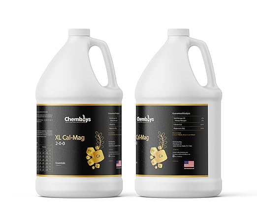 Chemboys XL Cal-Mag Plant Supplement 2-0-0 – Calcium &amp Magnesium Liquid Fertilizer Plant Nutrients for Vegetables Hydroponics Coco Coir Fruits – Indoor &amp Outdoor Use Made in USA - 5 Gallo