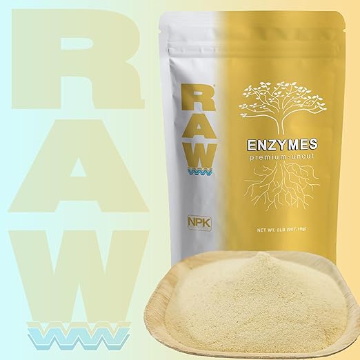 RAW Enzymes 2lb - Potent Plant Enzyme Blend for Enhanced Nutrient Uptake and Healthy Root Development
