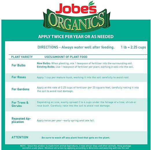 Jobe's Organics Bone Meal Fertilizer 4 lb - 4 Pack