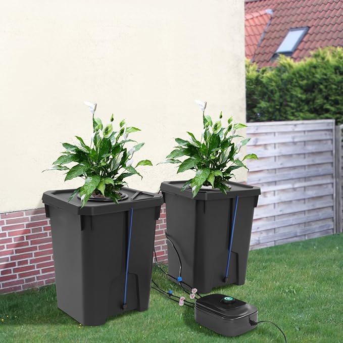 DONSU Hydroponics Growing System Culture Bucket System Recirculating Drip Garden System7.13 Gal Deep Water Culture for Grow Tent Greenhouse Garden Balcony (2)