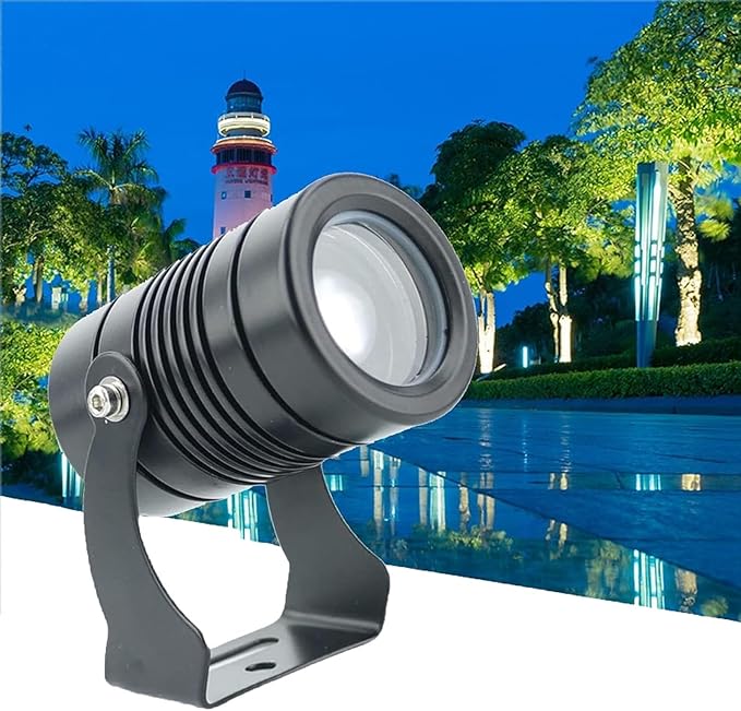 Rotation Spotlight LED Beam Spotlight IP67 Waterproof LED Landscape Lights Wall Washer Spotlights Long Throw Narrow Beam Remote Illumination Spotlights Outdoor Building(Red5W(AC85-265V))