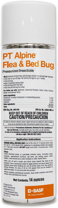 BASF PT Alpine Flea &amp Bed Bug Killer Fast Acting Insecticide Extended Long Lasting Pest Control Formula Quick Dry Non-staining Ready to Use Spray Can 14 oz