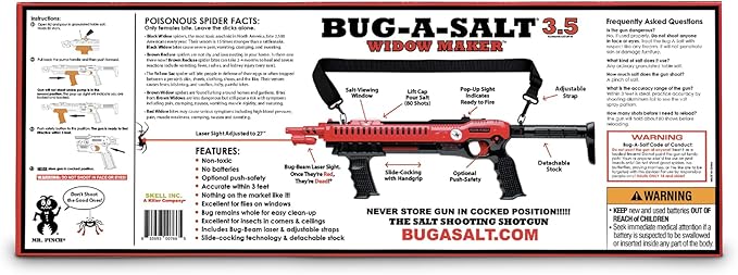 BUG-A-SALT Widow Maker 3.5 Fully Loaded with Bug-Beam Laser Sight Front Grip Cocking Handle Detachable Stock &amp Adjustable Strap