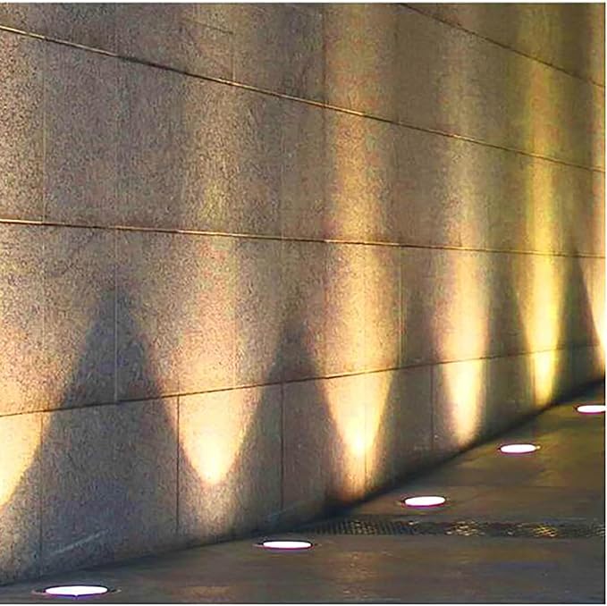 Outdoor Landscape Lights - Led Underground Light Round Recessed Spotlight Ip65 Waterproof 30° Angle Adjustment Floor Light Garden Courtyard Decorative Lighting Led Be-Yellow-6W