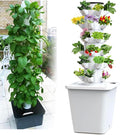 Hydroponics Tower GardenHydroponic Growing SystemGarden Tower Hydroponics Growing System 30-Plant Sites Vertical Garden Planter for Fruits Vegetables and HerbsWhite