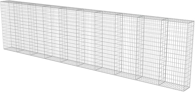Gabion Basket Galvanized Steel Raised Garden Bed Planter 236inx11.8inx59in for Residential and Commercial Landscape Design