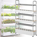 Hydroponic Tower Growing kit with LED Grow Light Indoor Hydroponic Self-watering Growing Kit48/64 /90/120 Planting Spacesfor HerbsFruitsVegetables120hole