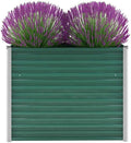 Garden Raised BedBackyard Patio Planter Boxes Raised BedsMetal Raised Garden Beds Suitable for Growing Flowers Porch and Fruits Galvanized Steel 39.4X15.7X31.3 Green