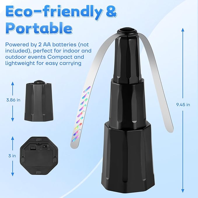 Fly Fans for Tables Bug Fans with Holographic Blades Battery Operated Fly Repellent Fan Keep Flies Away from Picnic BBQ Restaurant Party Indoor and Outdoor 4 Pack