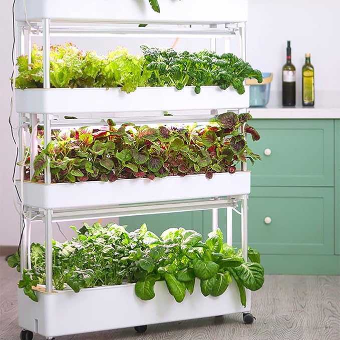 Indoor Garden Hydroponic Growing System3/4 Tier Hydroponics Tower SetHydroponic PlanterPlant Vertical HydroponicsSuitable for Planting Leafy VegetablesStem Vegetables120holes