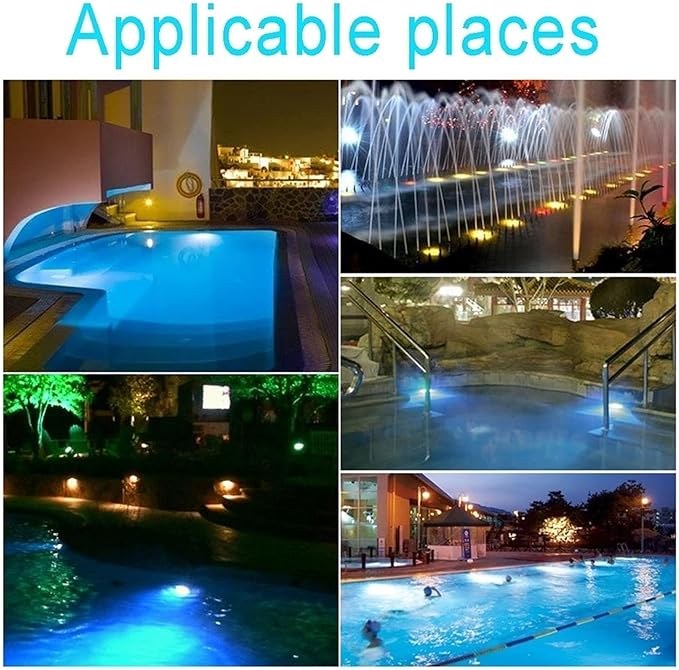 Underwater Pond Spotlight - with Remote Control Spotlights IP68 Waterproof Spotlight RGB Outdoor Underwater Lights Landscape Lights Underground Light LED for Garden Pond Swimming Pool (18w(12