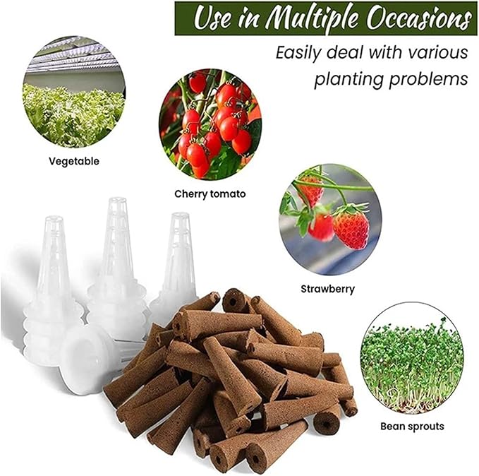 Net Pots for Hydroponics 100pcs Reusable Pods Plant-Hydroponics Soilless Grow Sponges Garden Plant Basket