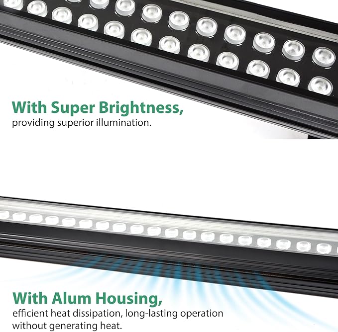 LED Wall Washer Light 72W 40 5000K Super Bright Heavy Duty LED Light Bar for Batting Cage Garage Lighting Box Farms Commercial Billboards and Landmarks