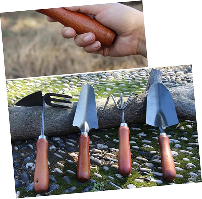 VICASKY 12pcs Mini Garden Tool Set Thicken Iron Shovel Handle for Planting Transplanting Weeding and Lightweight Gardening Tools for Plant