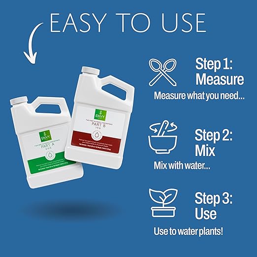 ENVY Part A (6-0-5) NPK - Part A of Two-Part Base Nutrients for Hydro Soil &amp Coir (Part A 4-Gallon Case)
