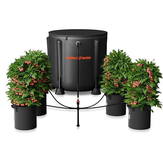 Spider Farmer Auto Drip Irrigation System Kits with 13-Gallon Bucket 25W Water Pump Low Water Level Sensor Complete Indoor Automatic Watering System for Grow Tent/Greenhouse/Lawn