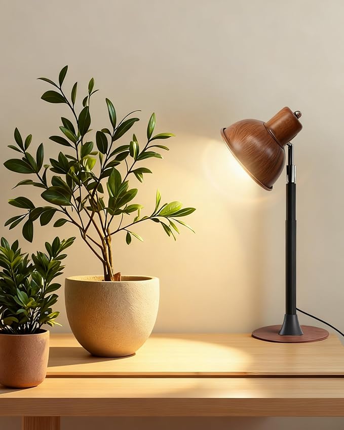 yadoker Plant Grow Light for Indoor Plant Walnut Wood Grain LED Grow LightElevating Plant LampHeight AdjustableAutomatic Timer with 8/12/18Hours10-Level BrightnessIdeal for Large Plant Grow
