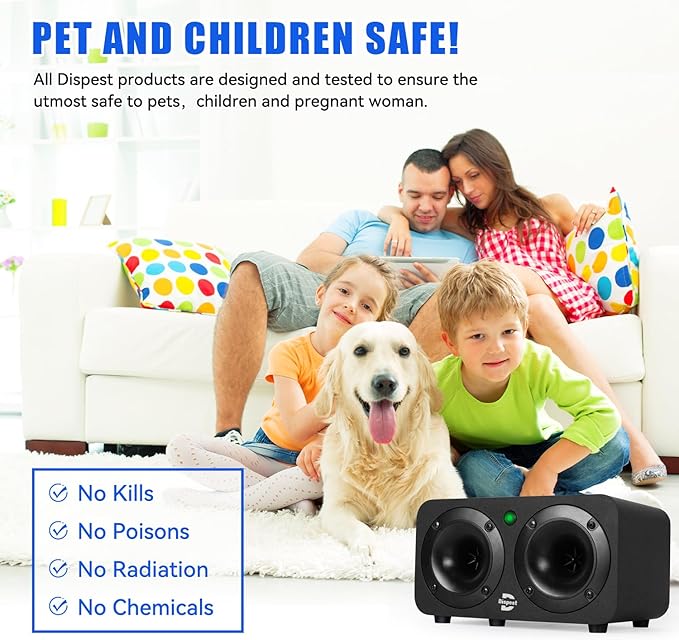 Powerfull Effective Plug in Ultrasonic and Bionic Rodent Mouse Repeller for Building warehouse garage attic Restaurant Supermarket amd more. (Modern)