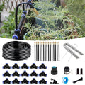 Drip Irrigation Kit Automatic Watering System for Potted Plants 360 Degree Adjustable Copper Micro Sprinklers Quick Connect Tubing Fittings for Garden Lawn Patio Balcony(15 Nozzles)