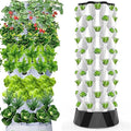 48/64/80Holes Hydroponics TowerHydroponic Growing kit Hydroponic Vertical Tower Self-Watering Growing for Herbs Fruits and Vegetables with Water Pump Adapter Net Pots(6floors)