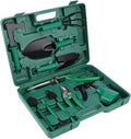 HEMOTON Garden Tool Set 10-Piece Kit with Case Hand Rake Shovel Hoe Weeder Pruning Shears Sprayer for All Ages