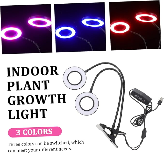Indoor Grow Lights Led Plant Lamp Lights for 5v Dual Head Clip-on Lighting for Planting Lamp