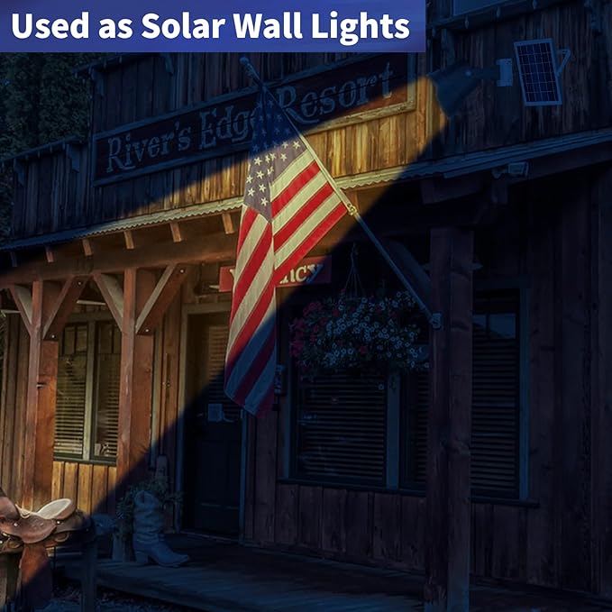 Ofuray Solar Flag Pole Light OutdoorDimmable Brightest Flag Pole Light Solar Powered American Flag Coverage Led Solar Flag Pole Lights Outdoor Dusk to Dawn fit 1.5''-4'' Flagpole for House