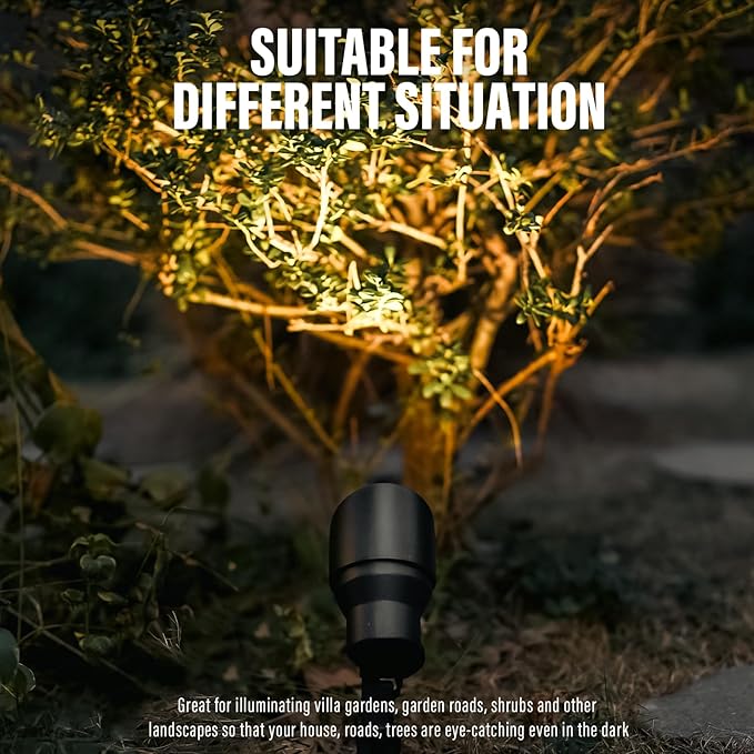 Malibu Low Voltage Floodlight LED Outdoor Landscape Lighting 12V Landscape Spotlight 6W Garden Light for Patio Yard 8Pack