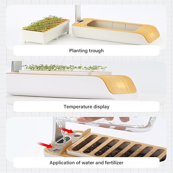Intelligent Indoor Hydroponic Gardening Systems with Adjustable LED Grow Light for Vegetables Soil and Water Plant