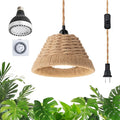 LED Plant Growth Light 30W Full Spectrum Indoor Suspended Lamp 4000K with Timer 15FT Power Cord for Tall Leafy and Flowering Plants