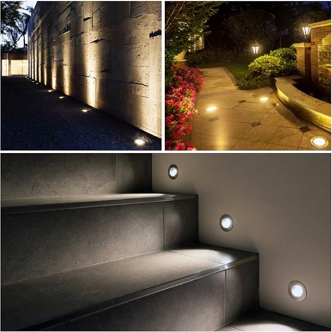 Outdoor Buried Spotlight Anti-Rust Aluminum Buried Light IP65 Waterproof Recessed Underground Lamp for Garden Bridge Hotel Landscape Lighting