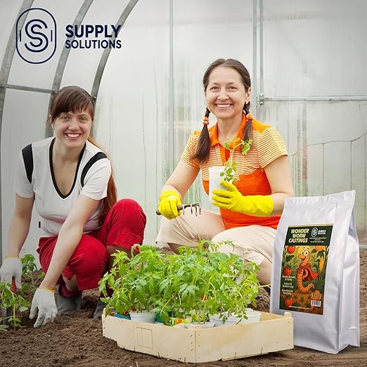 Supply Solutions | Wonder Worm Castings - Premium Organic Earthworm Compost Fertilizer for Indoor &amp Outdoor Plants Houseplants Vegetables Fruit Trees &amp Garden Soil Enrichment (20 Pounds)