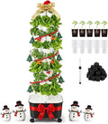 BAOSHISHAN Vertical Hydroponic Garden Tower 40 Pods 8 Tiers Hydroponics Tower Outdoor Vertical Hydroponic System with Water Pump for Vegetable Herb Fruit