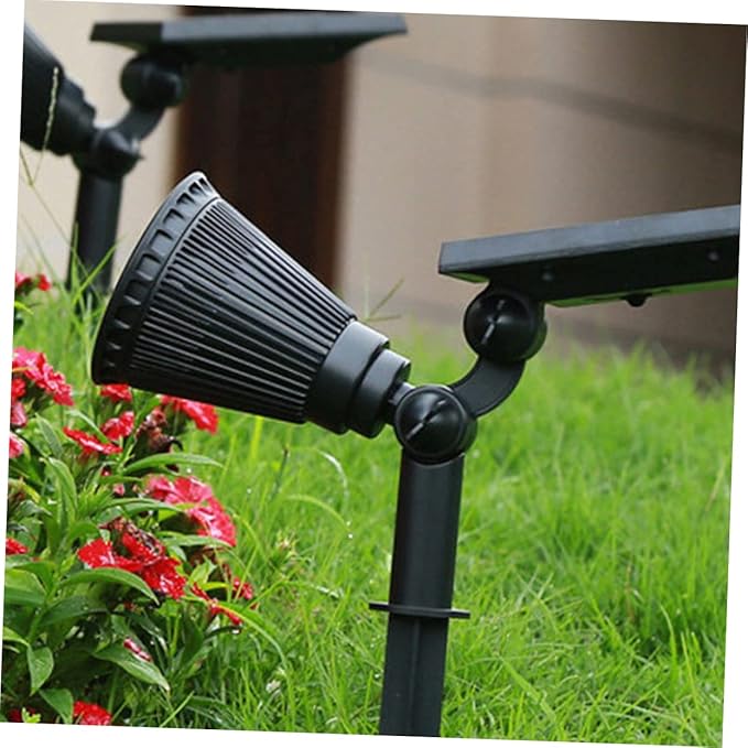 2pcs Solar Garden Decor Landscape Lights Ground Plug Outdoor Solar Spotlights for Pathway and Garden