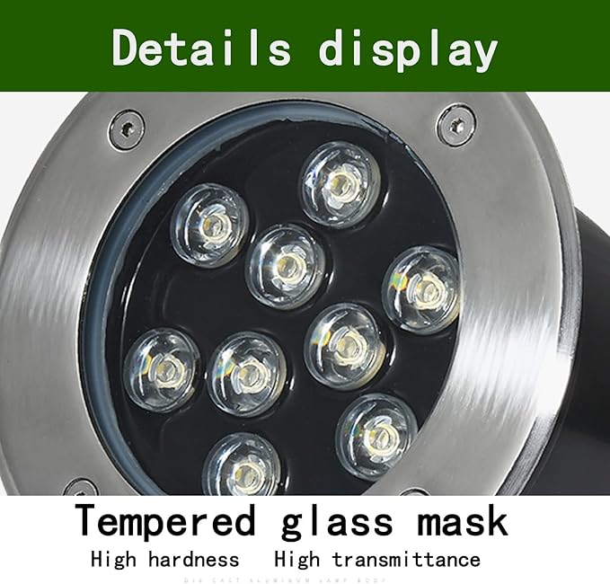 Recessed LED Underground Light Landscape Lights Anti-Rust IP65 Waterproof Multi-Color Floor Lamp for Driveway Walkway Lighting
