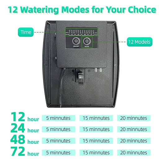 Solar Drip Irrigation System - Supports 20-30 Pots 12 Timing Modes - Drip Irrigation KitAutomatic Plant Garden Watering System for Outdoor PlantsGarden and Potted Plants