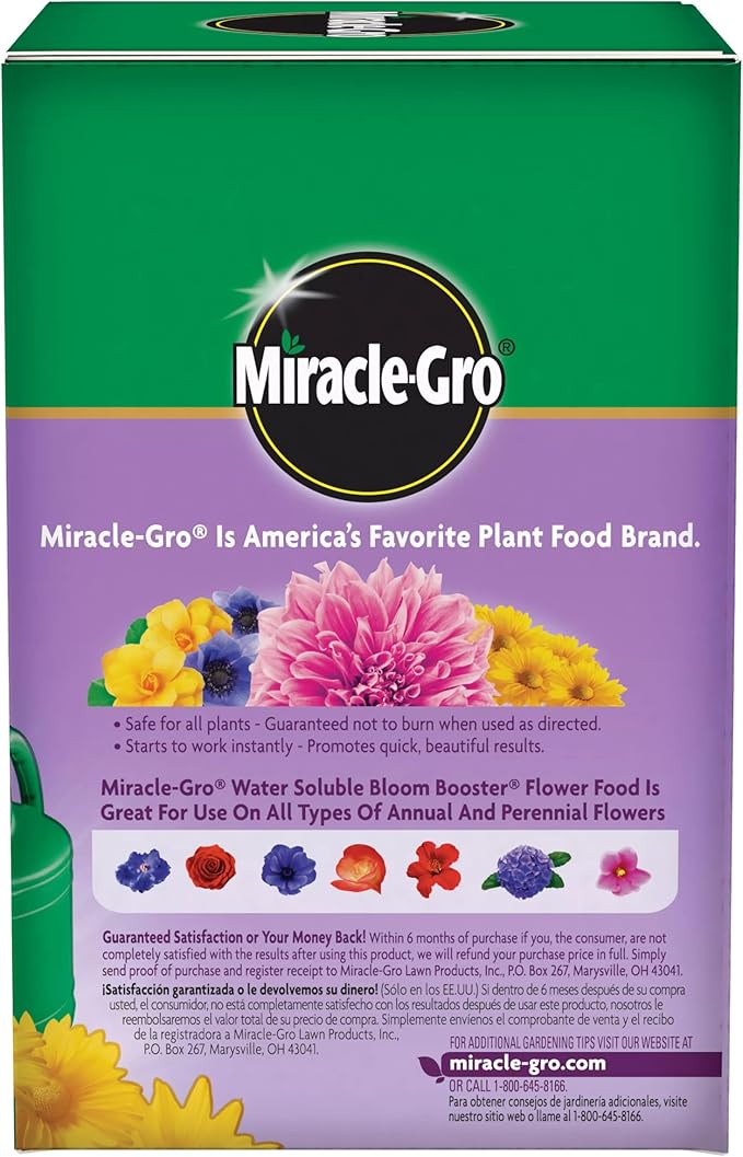 Miracle-GRO Water Soluble Bloom Booster Flower Food for Use on All Annuals and Perennials 1.5 lbs. 2-Pack
