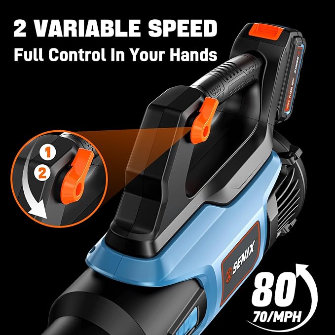 SENIX X2 20 Volt Max* 3-Piece Cordless Power Tool Combo Kit with Battery Powered 10 String Trimmer Variable Speed Leaf Blower 18 Hedge Trimmer Includes 2 Batteries &amp Battery Charger (S2K3B2-0