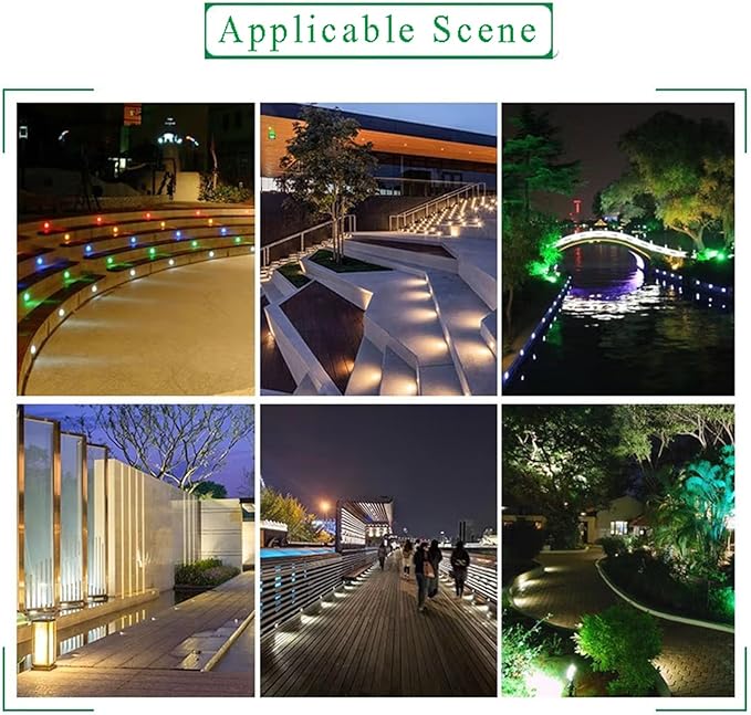 Outdoor Recessed Landscape Lights LED Buried Lights IP66 Waterproof Underground Light AC85-110V for Garden Yard Driveway Deck Pathway Spotlights